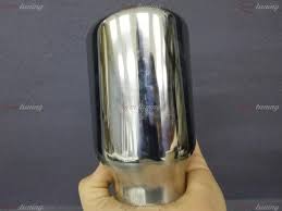 Paslanmaz Yuvarlak Eğik Ağız 90mm Tek Çıkış Egzoz Ucu